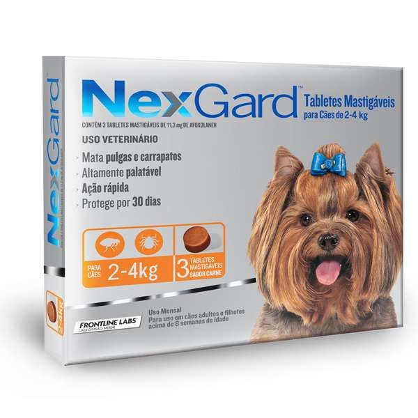 NexGard 11,3 mg para Cães de 2 a 4 Kg